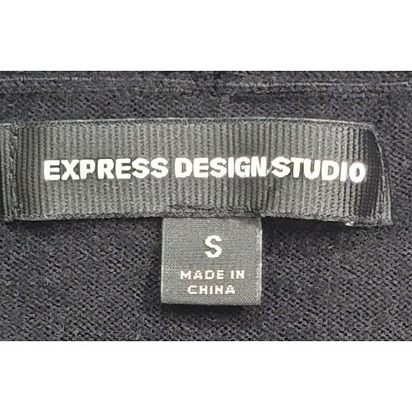 Express Design Studio Black Cowl Neck Capped Sleeves Top Small Lightweight Soft - Picture 3 of 6